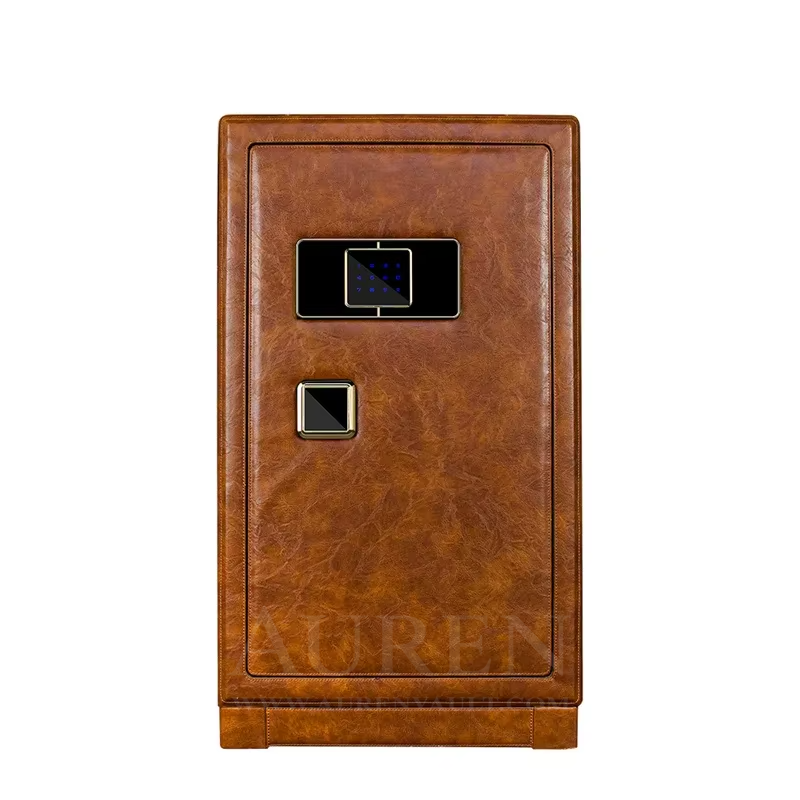 Crown Vault 12 Watch Winder Safe - Brown Front
