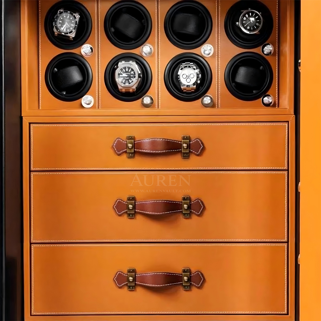 Atelier 20 Watch Winder Safe - Orange Winding