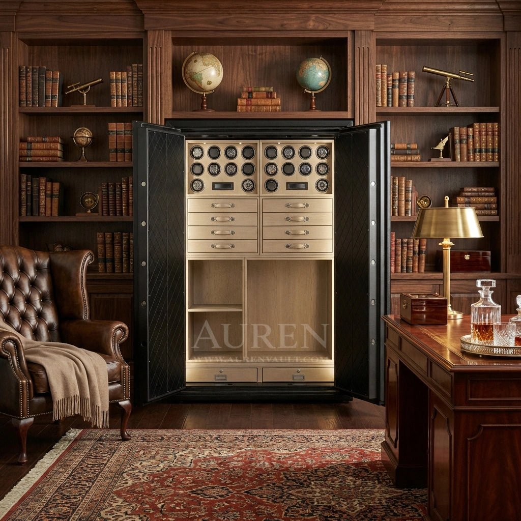 Heritage Leather 20 Watch Safe Cabinet - Auren
