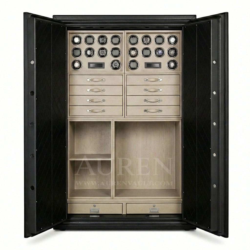 Heritage Leather 20 Watch Safe Cabinet - Auren