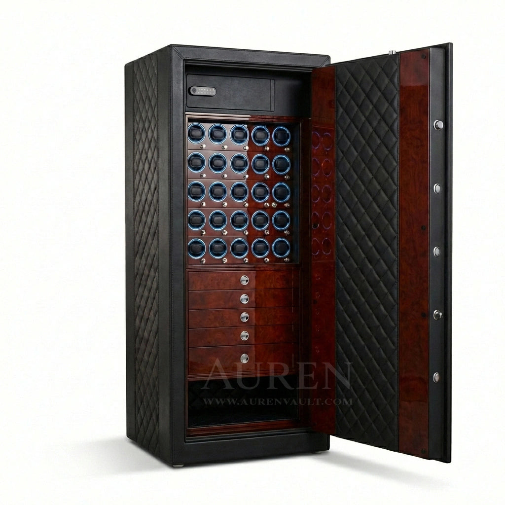 Noble 25 Watch Winder Safe - Wine Open