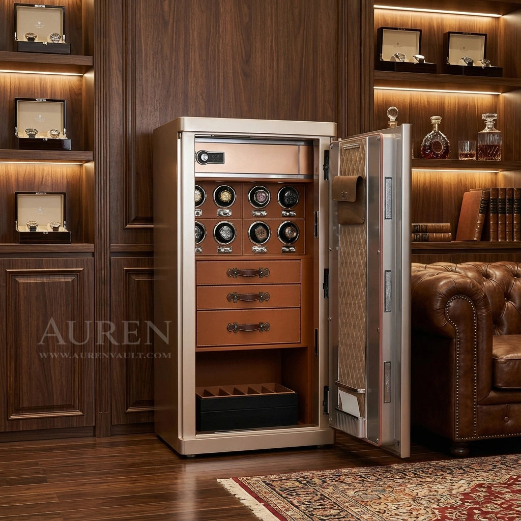 Imperius Watch Winder Safe - Champaign Lifestyle