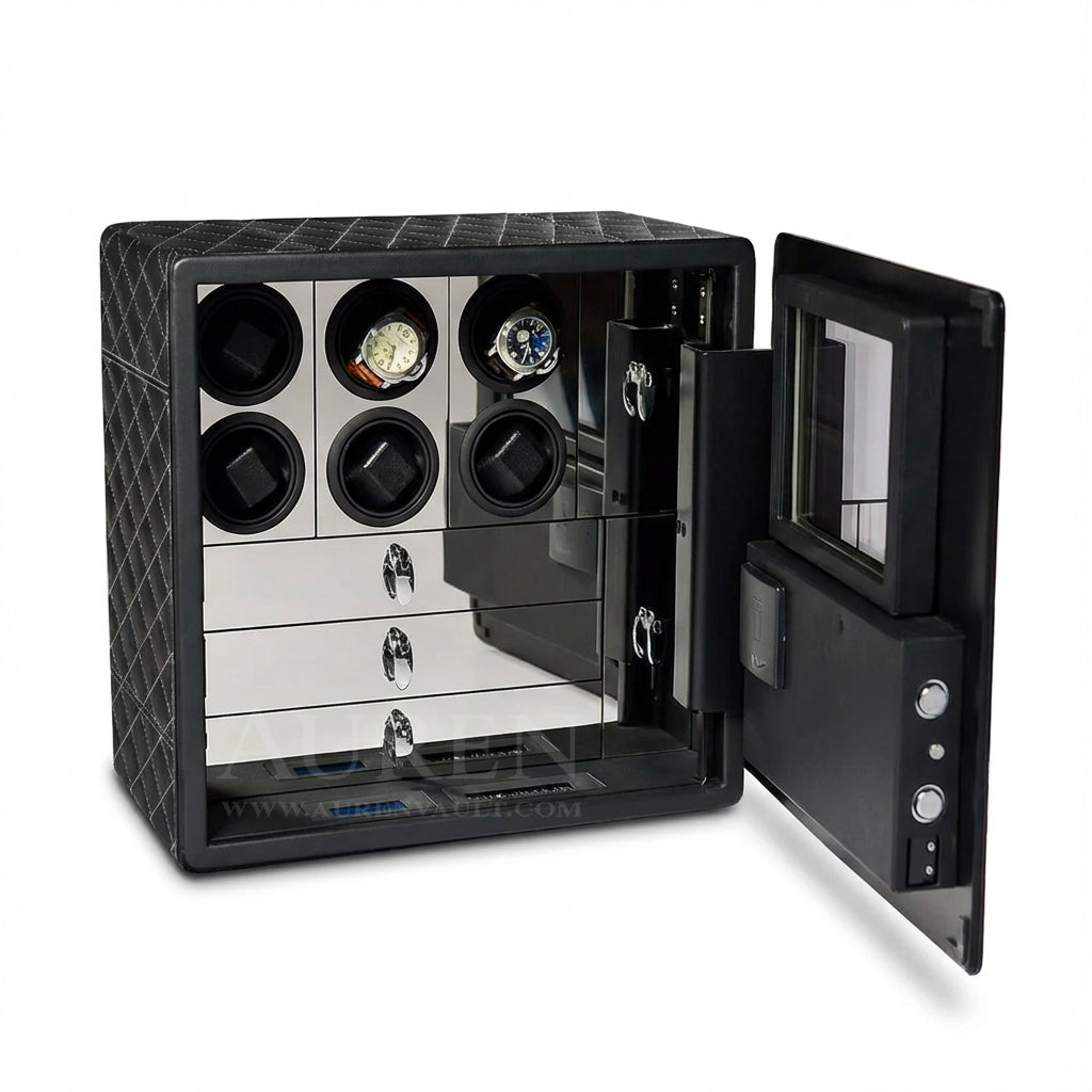 Kovra 6 Watch Winder Safe - Silver
