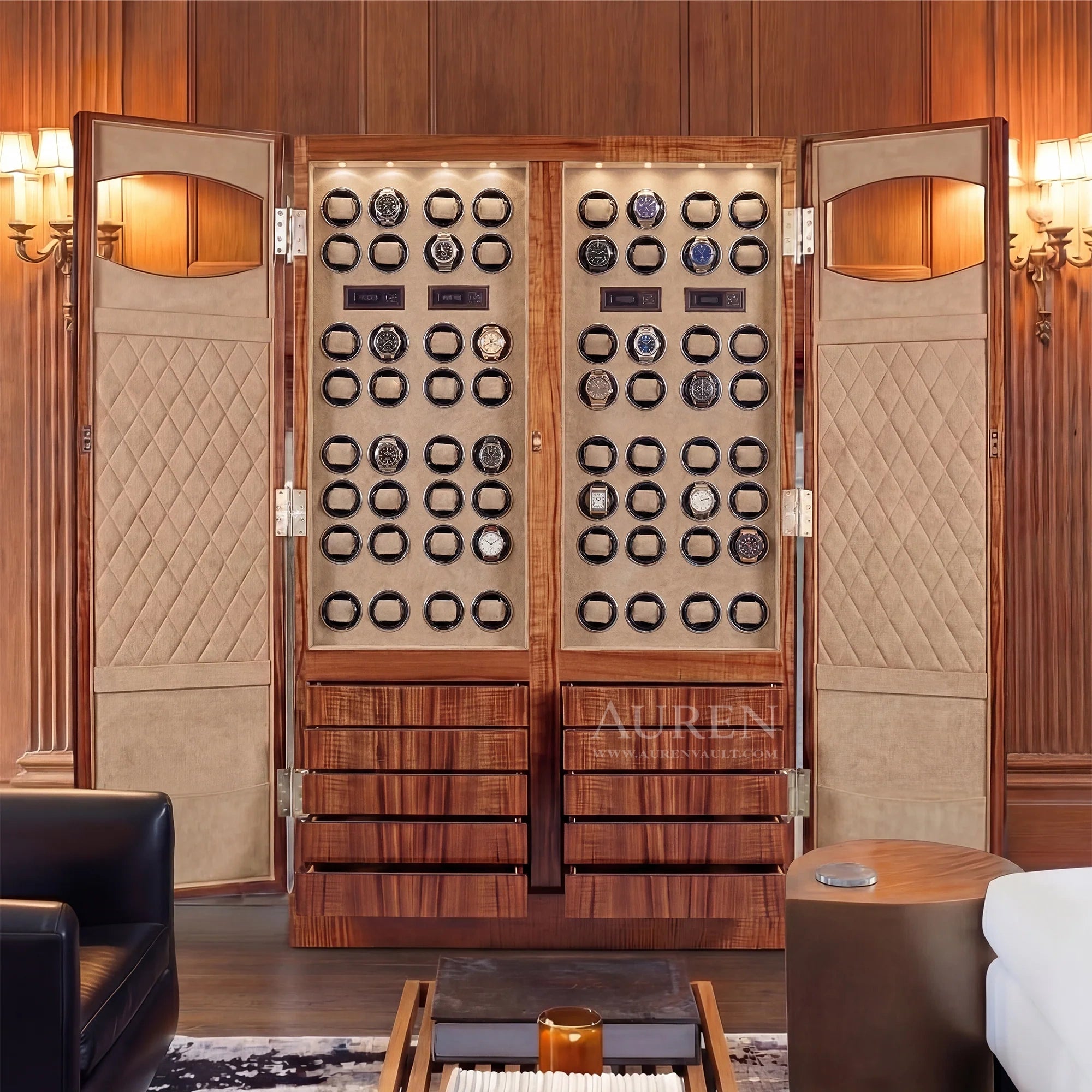 Dominion 64 Watch Winder Cabinet - Lifestyle