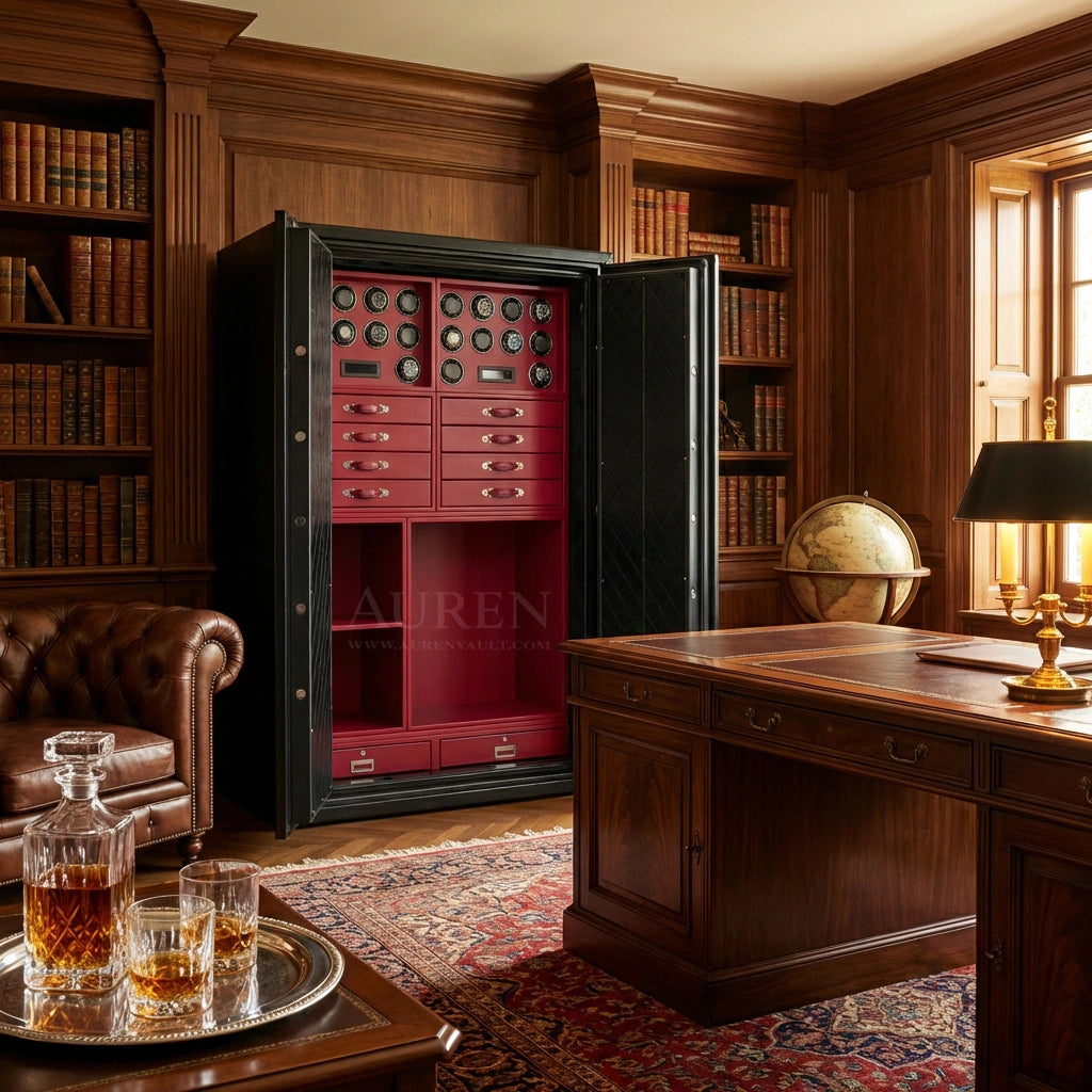 Heritage Leather 20 Watch Safe Cabinet - Auren