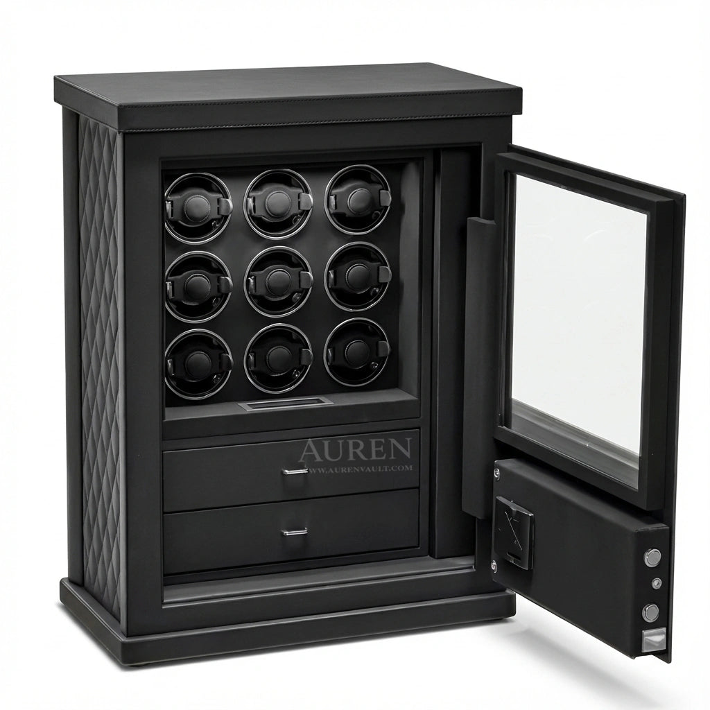 Sentry 9 Watch Winder Safe - Opem