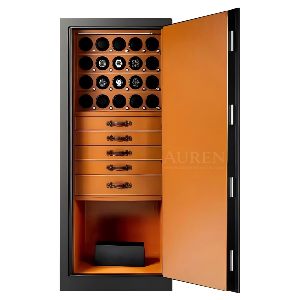 Atelier 20 Watch Winder Safe - Orange Open