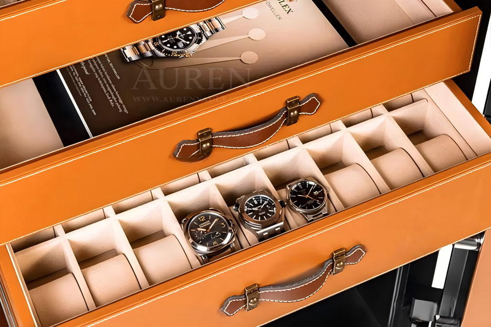 Atelier 20 Watch Winder Safe - Orange Drawers 2