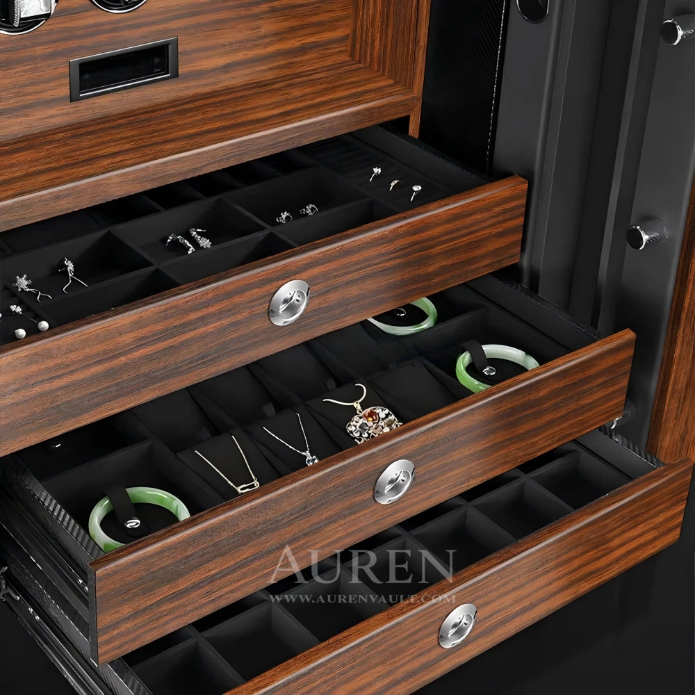 Maison 20 Watch Winder Safe - Walnut Drawer Focus