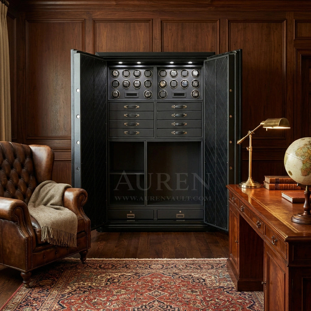 Heritage Leather 20 Watch Safe Cabinet - Auren