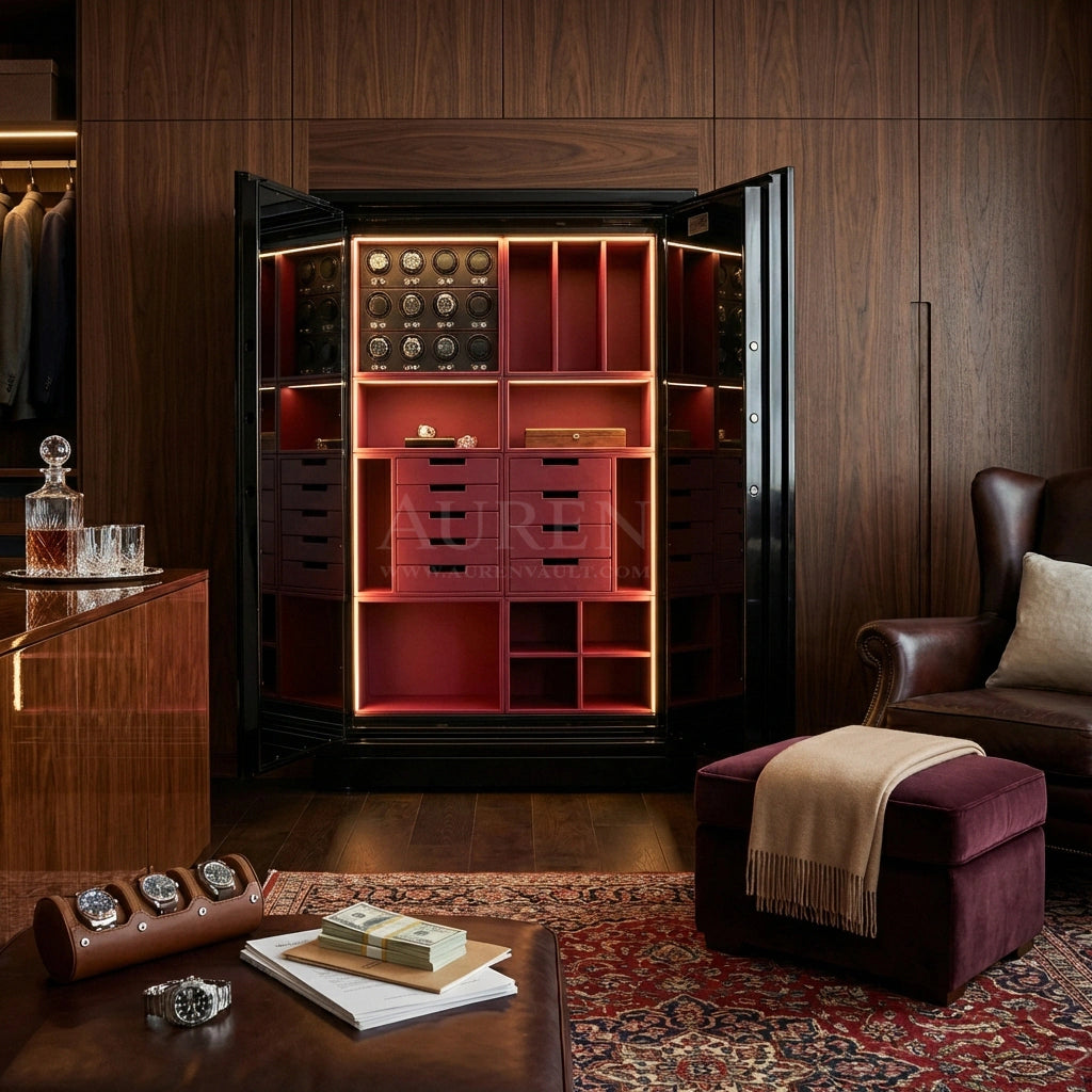 PureVault 12 Watch Safe Cabinet - Red Lifestyle