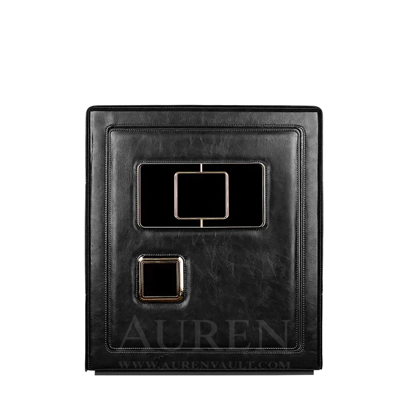 Crown Vault 6 Watch Winder Safe - Black Direct Front