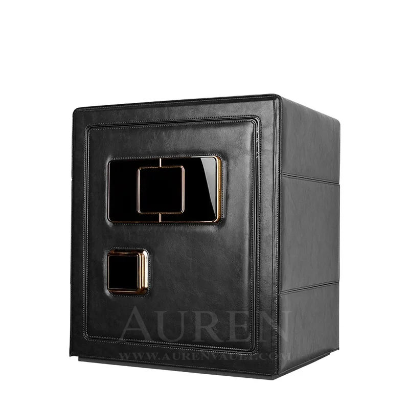 Crown Vault 6 Watch Winder Safe - Black Front