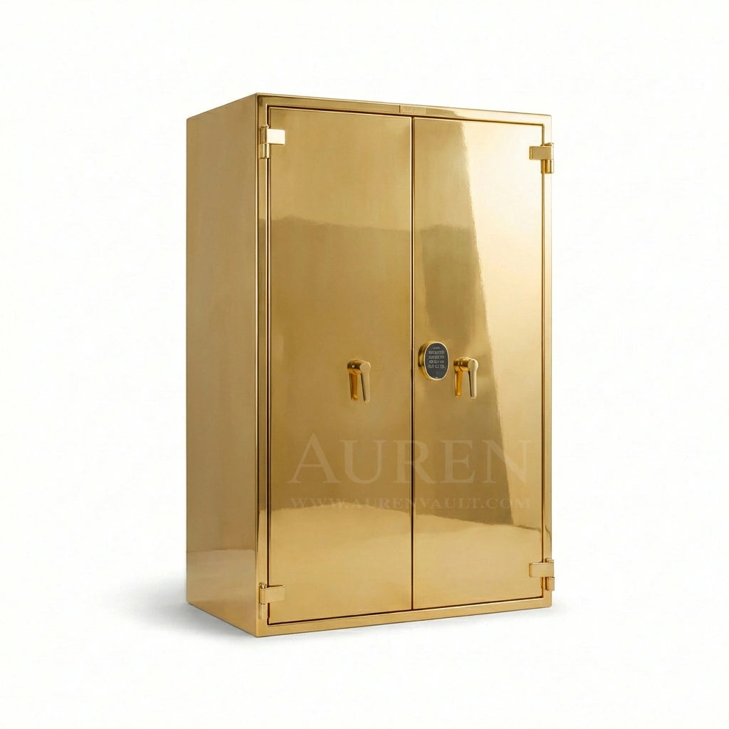 PureVault 12 Watch Safe Cabinet - Gold Front