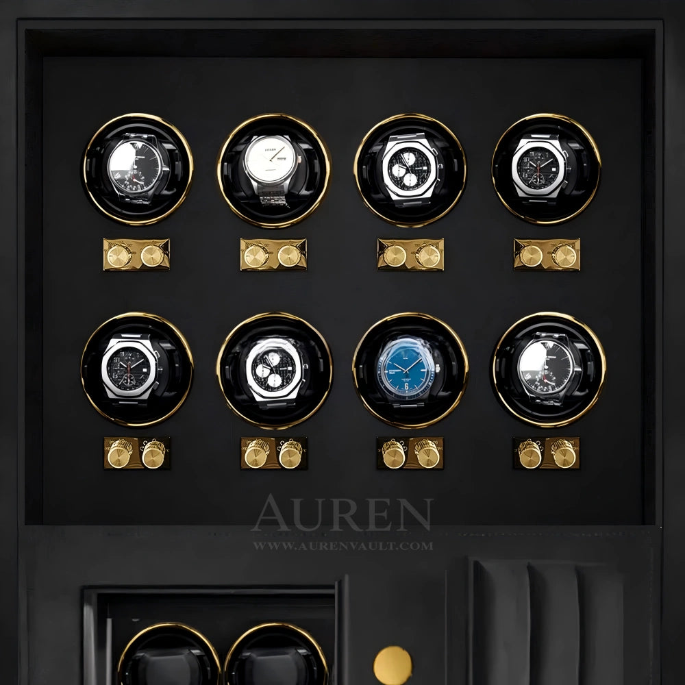 Imperia Grand Watch Safe - Black Winder Focus