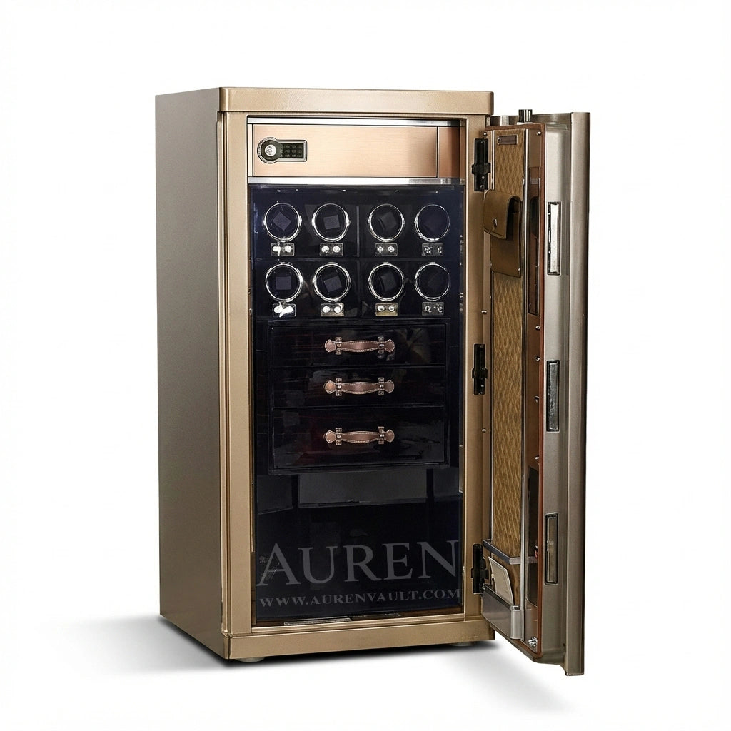 Imperius Watch Winder Safe - Black Open