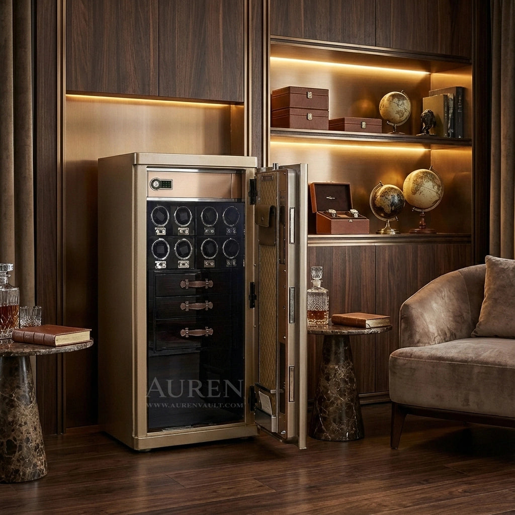 Imperius Watch Winder Safe - Black Lifestyle