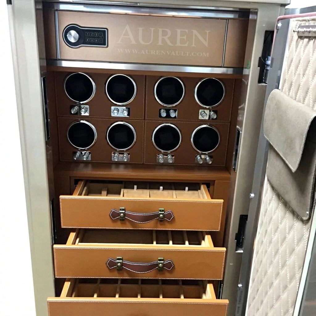 Imperius Watch Winder Safe - Champaign Drawer Focus