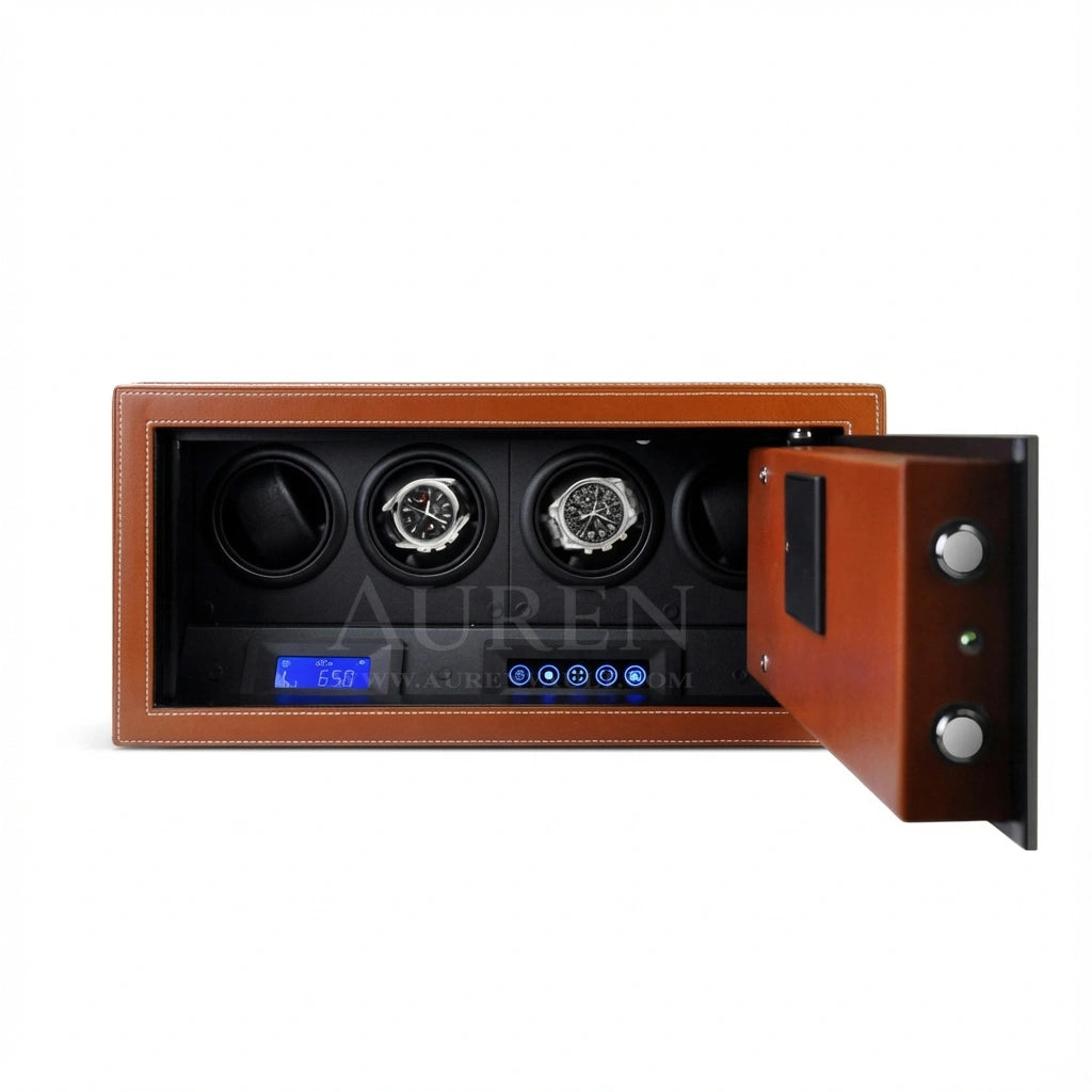 Iron Shield 4 Watch Winder Safe - Open