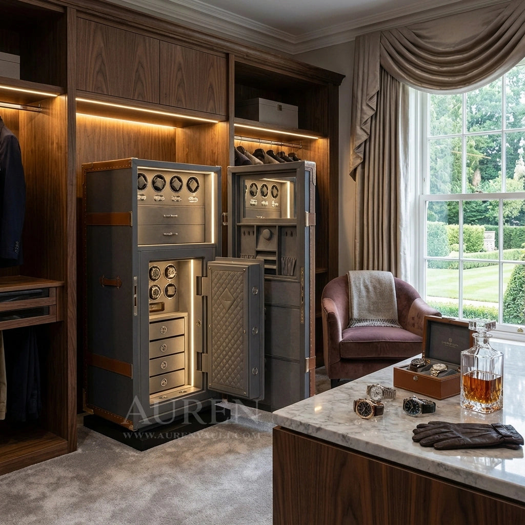 Regalis Watch Winder Safe - Grey Lifestyle