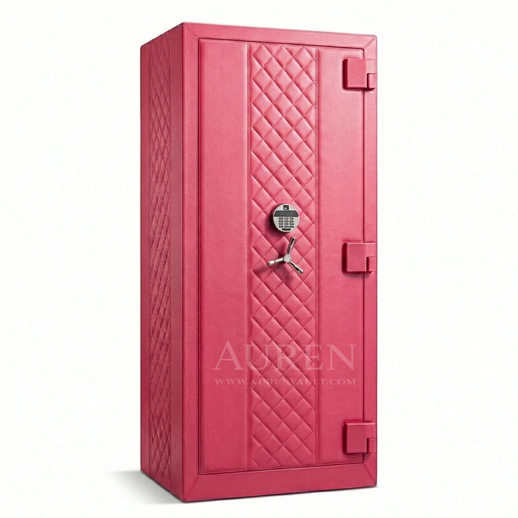 Noble 25 Watch Winder Safe - Rose Pink Front