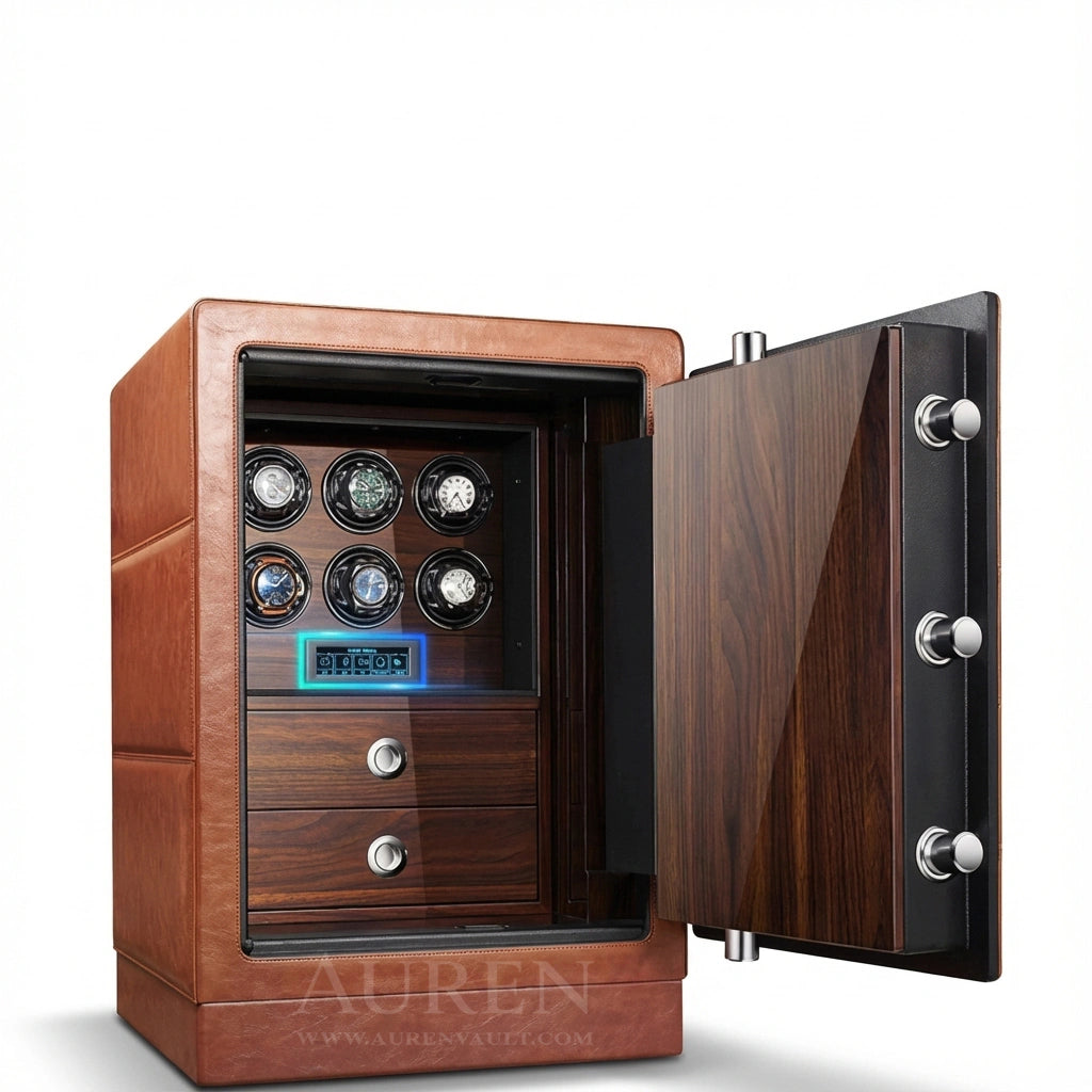 Axis 6 Watch Winder Safe - Open
