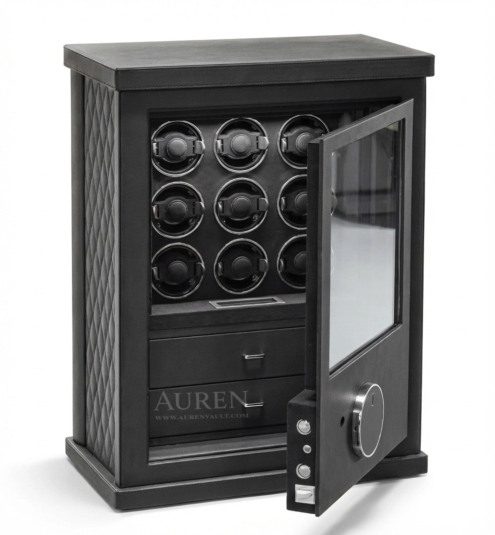 Sentry 9 Watch Winder Safe - Open Side