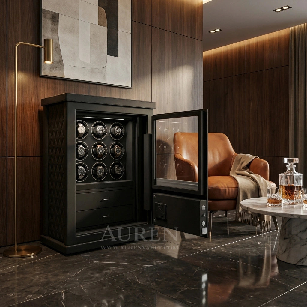 Sentry 9 Watch Winder Safe - Lifestyle