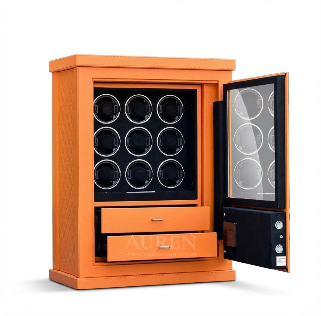 Sentry 9 Watch Winder Safe - Open Side