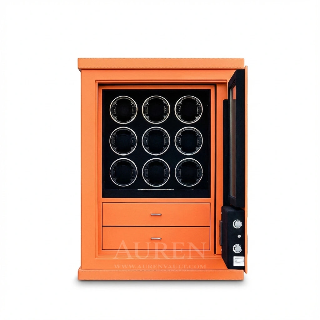 Sentry 9 Watch Winder Safe - Open
